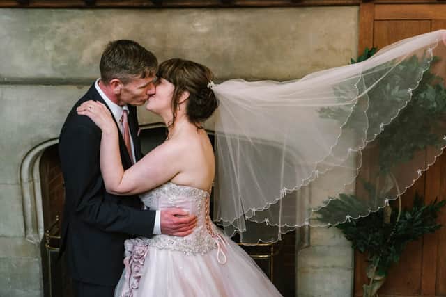 Kelly and Darren Parker tied the knot the day before Storm Eunice at The Alverbank Hotel in Gosport. 
Credit: Beside The Seaside Photography  www.besidetheseasidephotography.co.uk