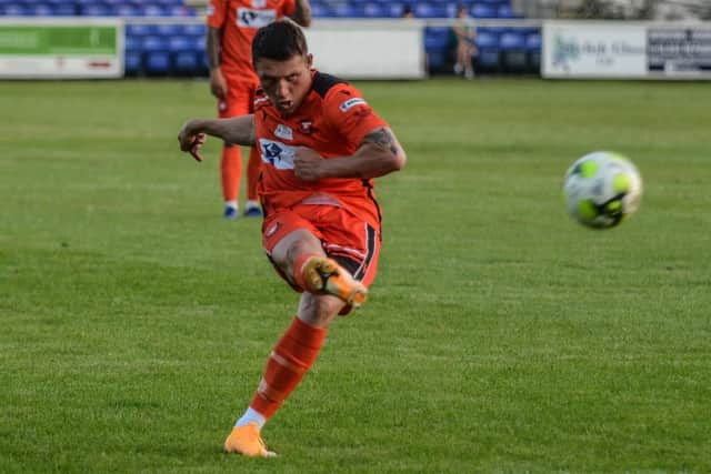 Kieron Roberts is among the former Moneyfields players Dave Carter has signed for AFC Portchester in 2021/22. Picture: Daniel Haswell.