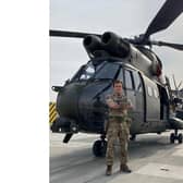 Hilsea-based army reservist, Gunner Ben Dawson pictured in Afghanistan during his deployment this year.