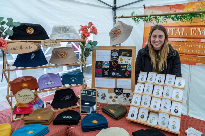 Love Southsea market returns as the city heads into Spring. Pictured is Francesca Lyle (25) from Digital Embroidery, who can transform photos into threads. Picture: Mike Cooter (160324)