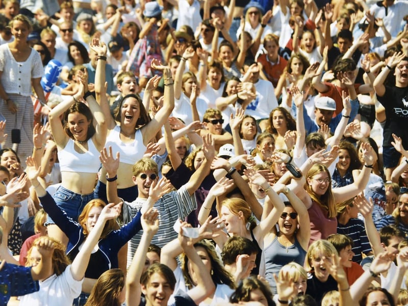 The Radio 1 Roadshow in Southsea, in 1995. The crowd goes wild.