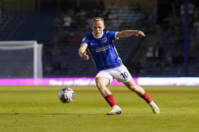 Anthony Scully misses Pompey's trip to Stevenage, with Jack Sparkes instead selected on the left-hand side of midfield. Picture: Jason Brown/ProSportsImages