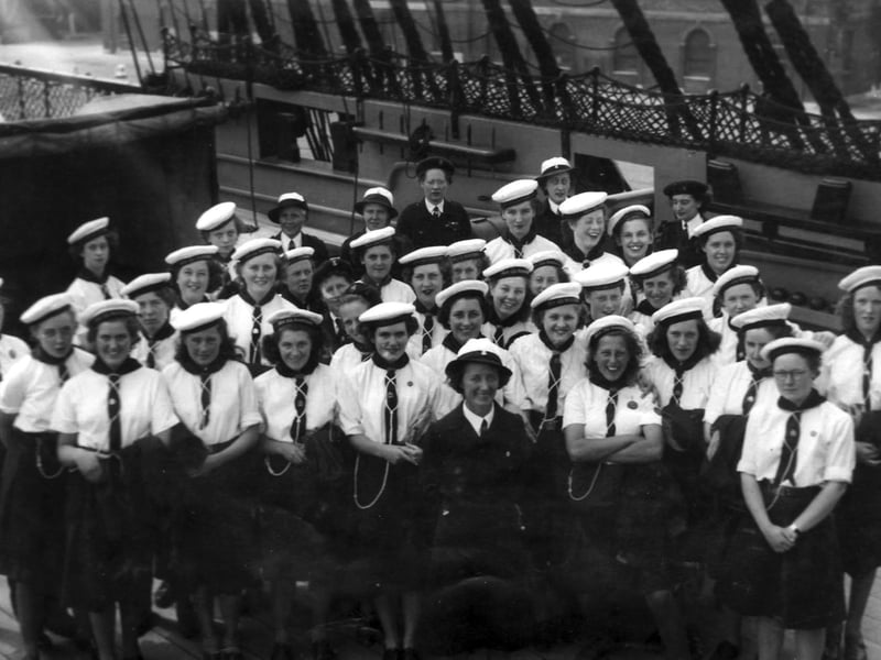 Sea Rangers on board HMS Victory in the 1950's