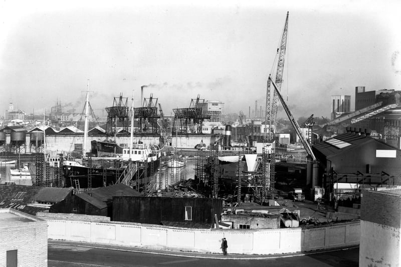 Vosper's Broad Street yard in 1951. Picture: Courtesy of Mark Barrett
 