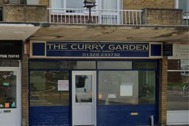 The Curry Garden, a takeaway at 62 Gregson Avenue, Gosport was given the score of one after assessment on August 13, the Food Standards Agency's website shows.