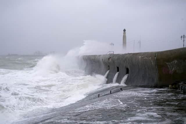 Concerns have been raised that rising sea levels will lead to flooding in Portsmouth.
Pictured: Southsea hit by Storm Brendan in 2020.
Picture: Habibur Rahman