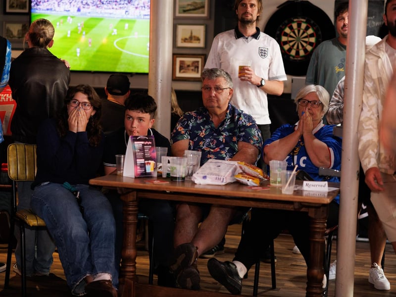 Fans watching England - Switzerland match at the Lord John Russell. Picture: Marcin Jedrysiak