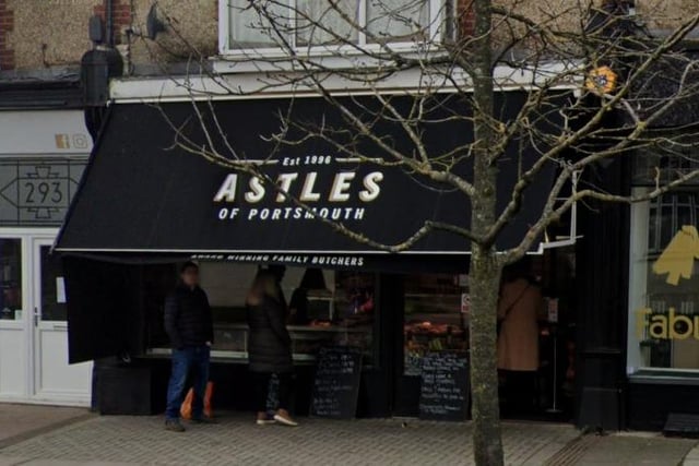 Astles of Portsmouth, Copnor Road, has a Google rating of 4.9 and one review said: "Welcoming staff happy to assist in your selection of prepared meats and dishes."