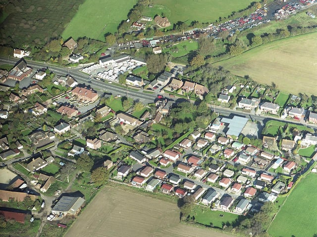 An aerial of Nutbourne in 1998.