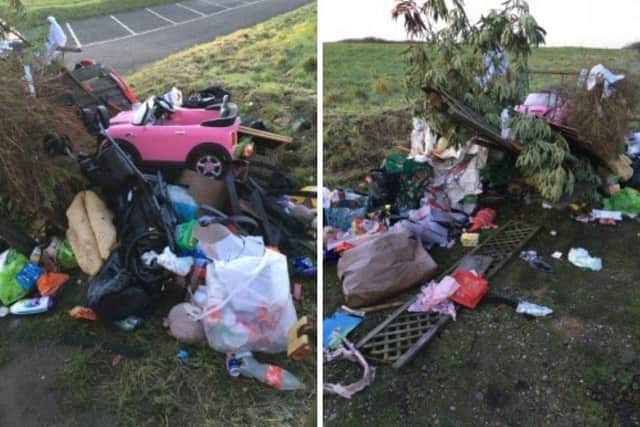 Julie Cole from Hoe Road, Bishop's Waltham has been ordered to pay over £1,200 for fly-tipping rubbish at Broadmarsh, Southmoor Lane, Havant. 
Picture: Havant Borough Council