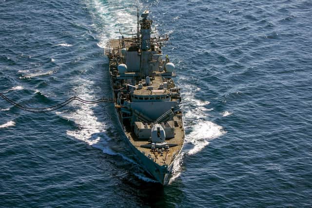 HMS Montrose sailing through the Gulf. Photo: AET Josh Edwards