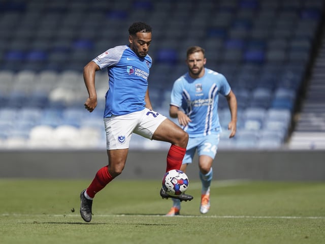 Like Pompey, was overrun in first half, but gradually shored things up before going off injured. Replaced on 90 minutes by Ryan Tunnicliffe. Picture: Jason Brown/ProSportsImages
