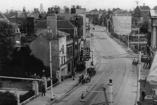 High Street, Old Portsmouth sometime after the blitz of January 10 1941.