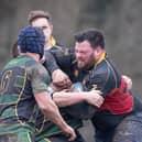 Aaron Beesley, right, scored two tries as Portsmouth 2nds ended US Portsmouth's 100 per cent start to the Hampshire 1 season.
Picture: Keith Woodland