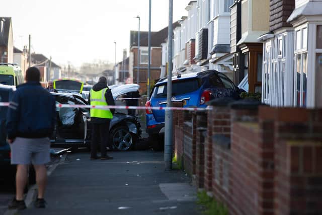 Police closed the road as a result of the collision. Picture: Habibur Rahman