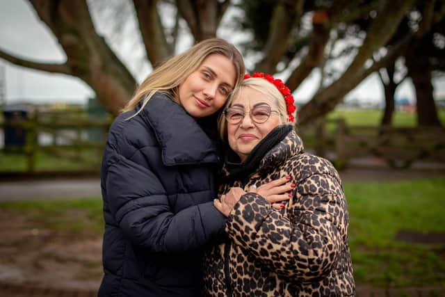 Olga Kravchenko with her grand mother, Raisa Mazanyk who came to the UK recently to stay in the UK in Southsea 
Picture: Habibur Rahman