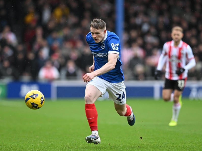 Pompey's Terry Devlin on the attack in the first half against Southampton. Picture: Graham Hunt