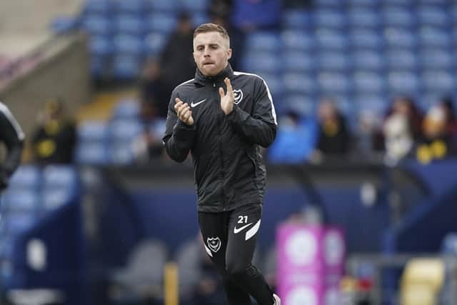 Joe Morrell returns to Pompey's side against Fleetwood following his three-match suspension. Picture: Jason Brown/ProSportsImages