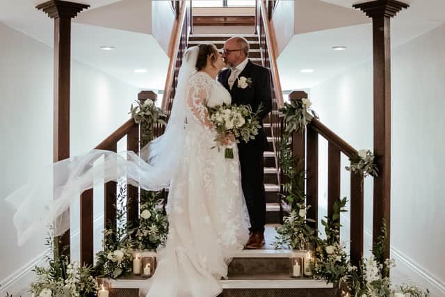 Victoria and Steven Hampton-Bull were married at the Holiday Inn, at Fareham, on September 24. Credit: Carla Mortimer Photography