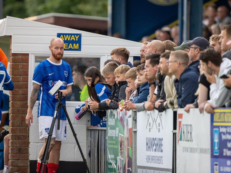 The fans were out in force for Pompey's visit to Privett Park