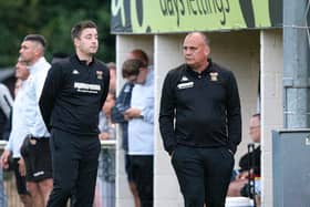 Fareham boss Pete Stiles, right. Picture: Chris Moorhouse (jpns 170821-13)