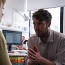TOM HUGHES as DR James Ford and HANNAH MCCLEAN as Rosie in Malpractice. Photo: WORLD PRODUCTIONS/ITV.