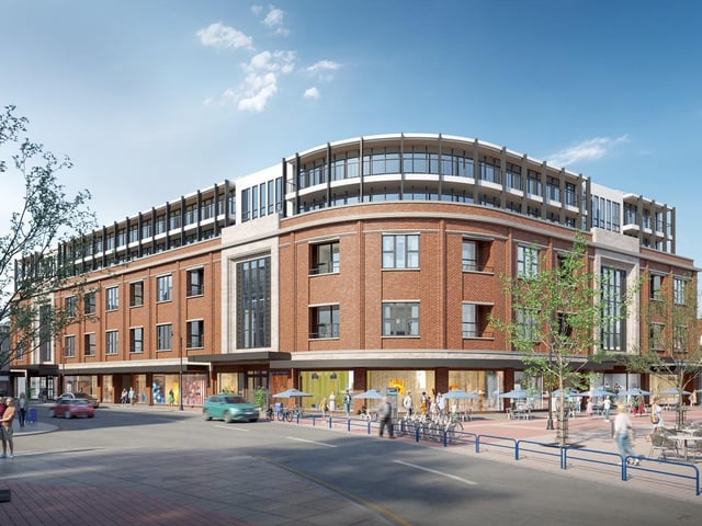 According to a spokesperson from Bernards Estates and Letting Agents, the Handleys Corner development could "bring life back" to Southsea's Palmerston Road. Here is a computer generated image showing what it might look like once it has has been redeveloped.