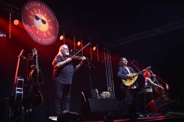 Wickham Festival 2023 started on Thursday, August 3, in Blind Lane, Wickham.Pictured is: Show of Hands. Picture: Sarah Standing (030823-7426)