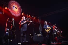 Wickham Festival 2023 started on Thursday, August 3, in Blind Lane, Wickham.Pictured is: Show of Hands. Picture: Sarah Standing (030823-7426)