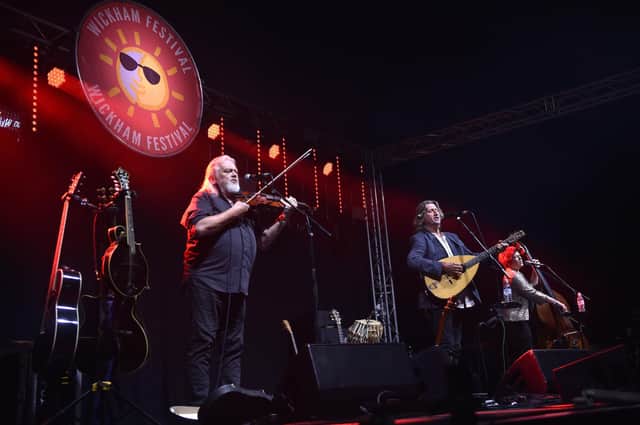 Wickham Festival 2023 started on Thursday, August 3, in Blind Lane, Wickham.
Pictured is: Show of Hands.
Picture: Sarah Standing (030823-7426)