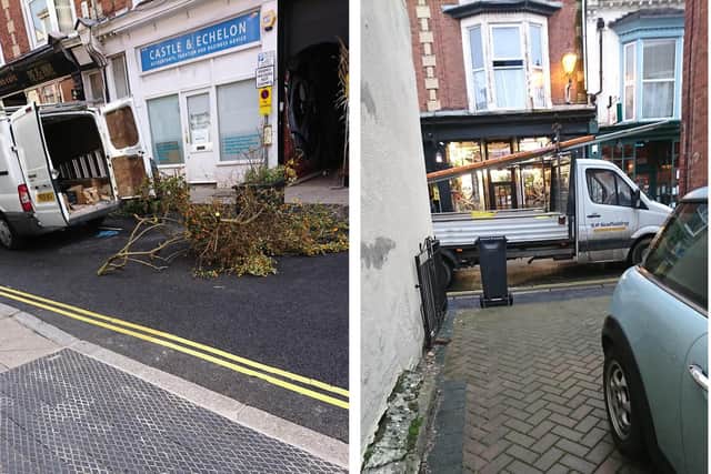 Examples of some of the issues in Castle Road. Picture: Pam McGuiness