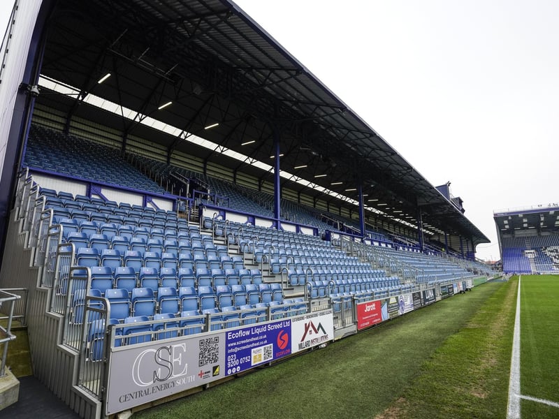 The South Stand before fans were let into the ground before kick-off on Saturday.