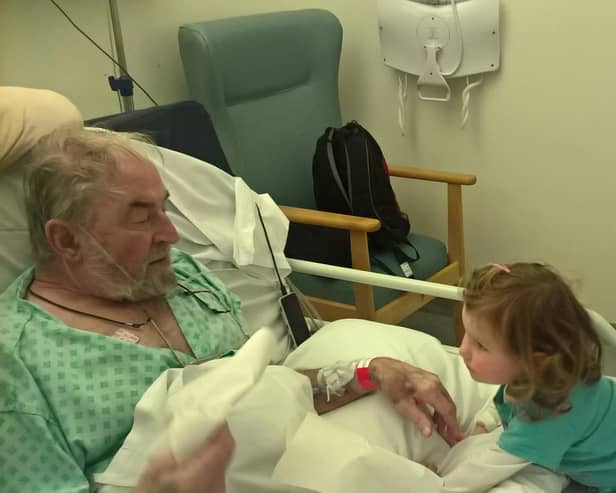 Vincent Flint with his granddaughter Ariana Bradshaw. Picture: Dawn Bradshaw