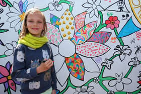 Aneirin Hawkridge, 10, did some of the work. A mural is painted in a collaboration between St John's C of E Church on Forton Road, Gosport, and Gosport and Fareham Multi-Academy Trust
Picture: Chris Moorhouse (jpns 270523-21)