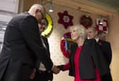 The Duchess of Cornwall during a visit to open the new facilities at the Poppy Factory in Richmond, south west London. Picture date: Tuesday November 9, 2021. Picture: PA/Geoff Pugh/Daily Telegraph