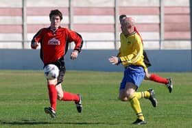 Meon Milton's Jamie Neil, left, seen here in action for Fareham.



PICTURE:STEVE REID(034596-60)