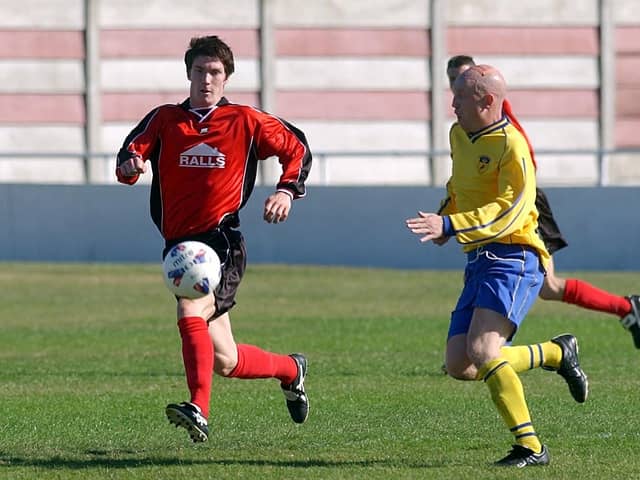 Meon Milton's Jamie Neil, left, seen here in action for Fareham.



PICTURE:STEVE REID(034596-60)