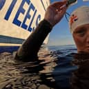 Jasmine Harrison on her record breaking swim
 Picture: Jasmine Harrison / SWNS