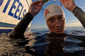 Jasmine Harrison on her record breaking swim
 Picture: Jasmine Harrison / SWNS
