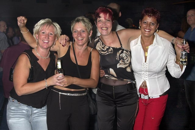 Clubbers enjoying the Friday night scene at Buddies 25+ Nightclub in The Pyramids, Southsea in the 00s.