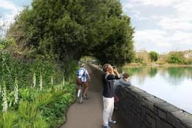 An artist's impression of what the sea defences could look like. Picture: Gosport Borough Council
