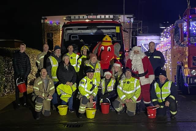 Portchester Fire Station's annual Christmas event for 2022. 
Pictured: The station's crew at the event