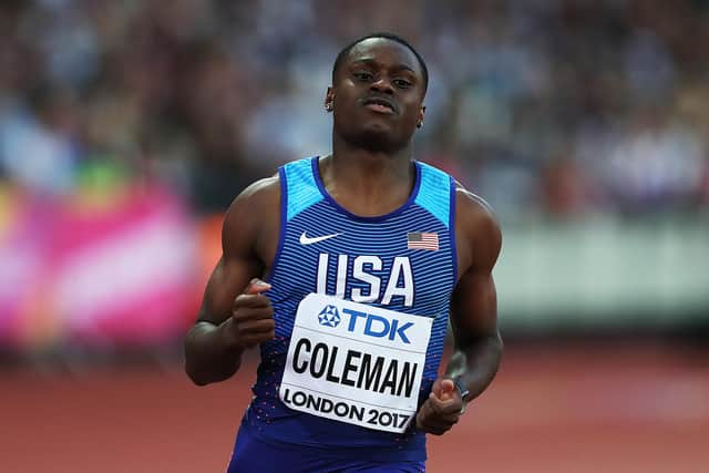 Christian Coleman was banned until May 2022 for breaches of anti-doping rules. Photo by Ian MacNicol/Getty Images.