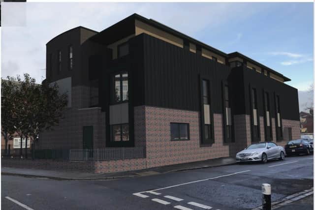 Buckland-based SD Studios has applied to build 5 flats above the performing arts school, as well as revamping the building. Pictured: A CGI mockup of how the building would look by The Steven Barlow Partnership