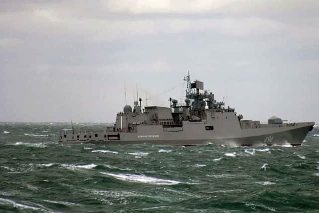Russian Frigate Admiral Grigorovich was monitored by the Royal Navy.