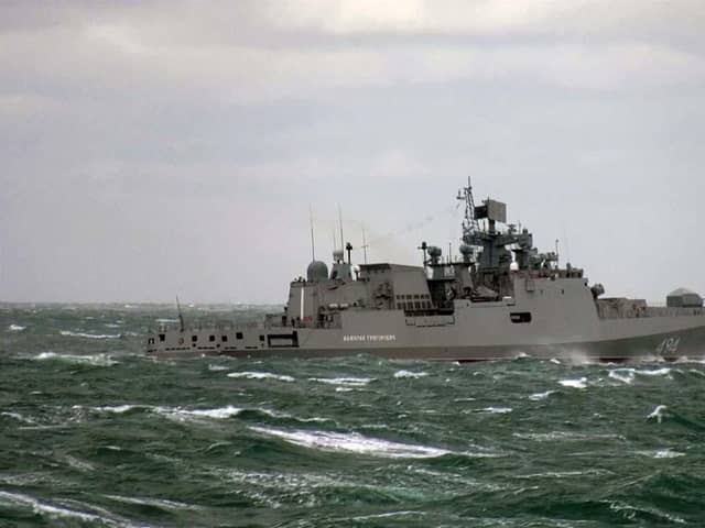 Russian Frigate Admiral Grigorovich was monitored by the Royal Navy.