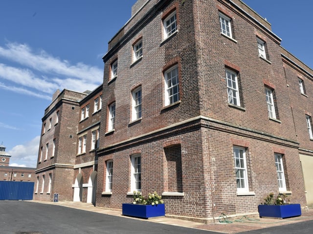 Trinity House - the southern side of the main hospital building - is now complete and has been transformed into new apartments Picture: Sarah Standing (290824-633)