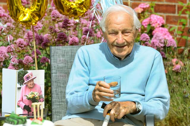 Second World War veteran Ron Cross from Alverstoke, celebrated his 100th birthday on Monday, June 8.
Picture: Sarah Standing (080620-4011)
