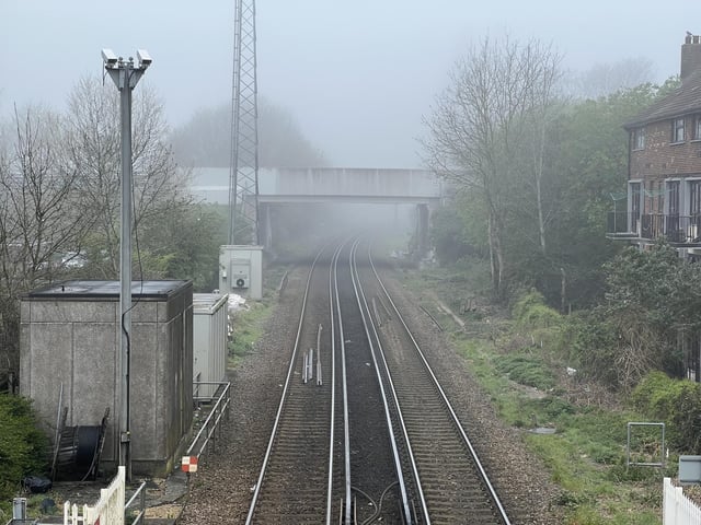 Heavy fog has blanketed Portsmouth this morning.
