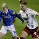 Andy Cannon in action against Northampton at Fratton Park. Picture: Robin Jones